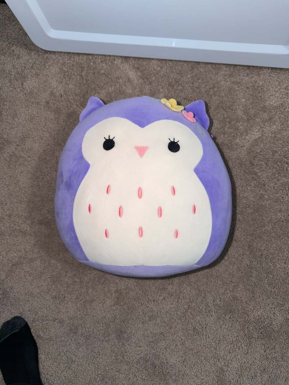 Squishmallows Purple Owl with Flower Crown Plush